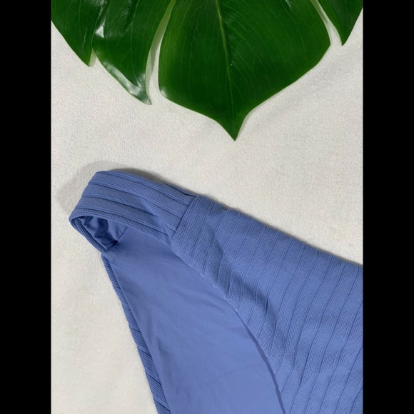 NWT $58 Becca Loreto‎ Ribbed Bikini Bottoms in Mist Blue [SZ XL ] - Picture 5 of 12